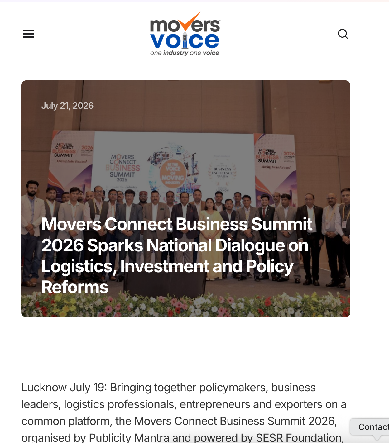 movers connect business summit 2026 news on Movers Voice